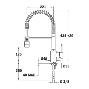 VÒI CHẬU RỬA TEKA ARK 937 239371200 - SON 255