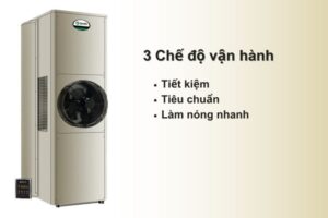 MÁY NƯỚC NÓNG BƠM NHIỆT TÍCH HỢP A. O. SMITH CAHP-1.5HP CAHP1.5DI-80-6-W - a o smith cahp15di 80 6 w 15hp gom 3 che do van hanh