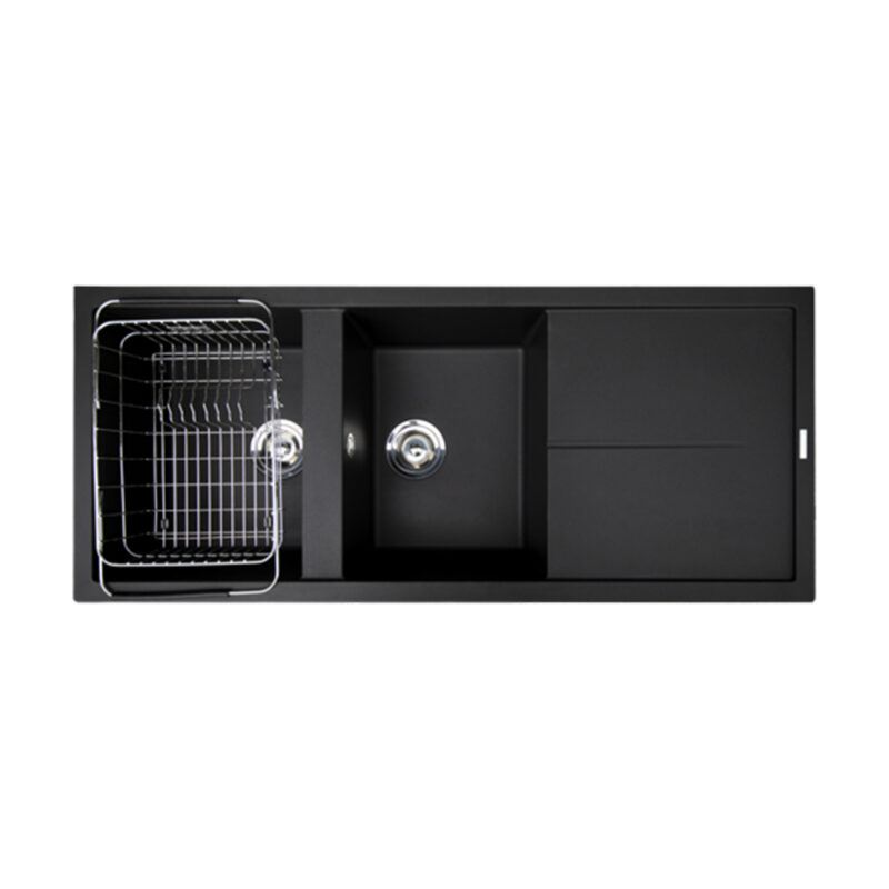 CHẬU RỬA BÁT KONOX GRANITE SINK LIVELLO SMART 1160 GREY - anh chau rua granite livello smart 1160 black 2000x2000 1