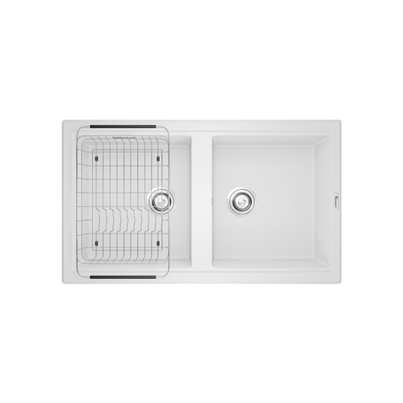 CHẬU RỬA BÁT KONOX  GRANITE SINK PHOENIX 860 WHITE SILVER