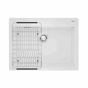 CHẬU RỬA BÁT KONOX GRANITE SINK RUVITA 680 WHITE SILVER