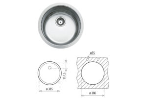 CHẬU RỬA TEKA BE 39X18 - be39x18 kt