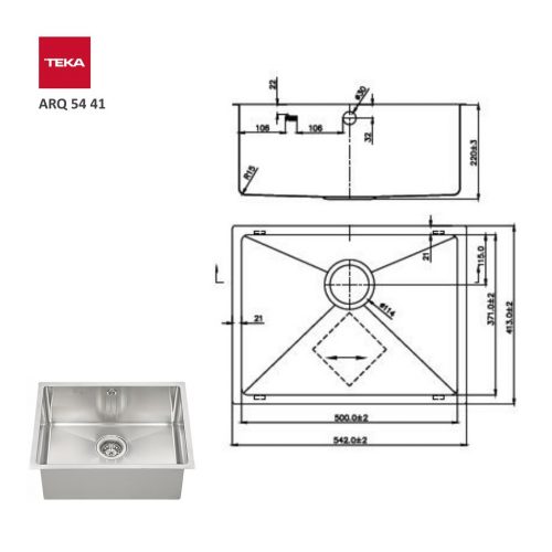 CHẬU RỬA INOX TEKA ARQ 54 41 40150154 - bedacb7dcb91ec4500b68a92b430b408 500x500 1