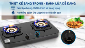 BẾP GA DƯƠNG ELECTROLUX 70CM ETG7286GKR ULTIMATETASTE 300 2 VÙNG NẤU - bep ga doi electrolux etg7286gkr 081223 023845