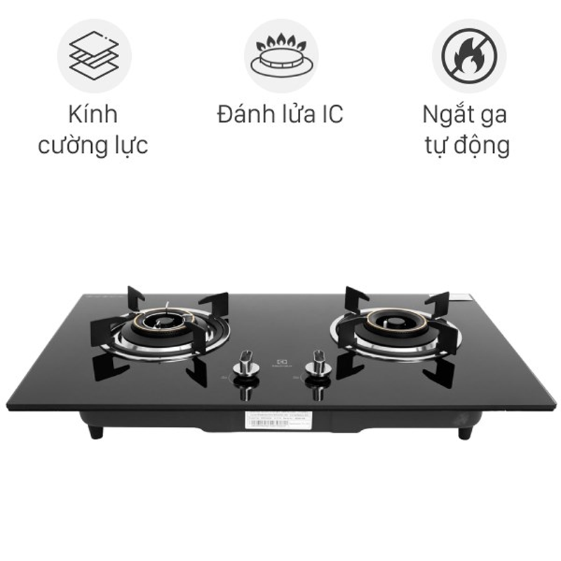 BẾP GA ÂM ELECTROLUX EHG723BA 2 MÂM CHIA LỬA 78CM - bep gas doi am kinh electrolux ehg723ba 49b25683