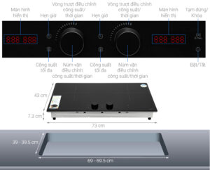 BẾP TỪ ĐÔI LẮP ÂM COMFEE AI KNOB CIH-52DIU - bep tu doi lap am comfee ai knob cih 52diu note 638705498252953101