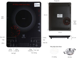 BẾP TỪ ĐƠN ELECTROLUX 29CM ETD42SKR - bep tu electrolux etd42skr 638760761031735355
