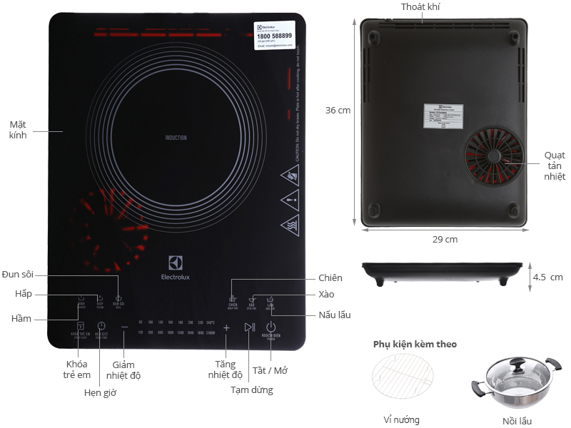 BẾP TỪ ĐƠN ELECTROLUX 29CM ETD42SKR - bep tu electrolux etd42skr 638760761031735355