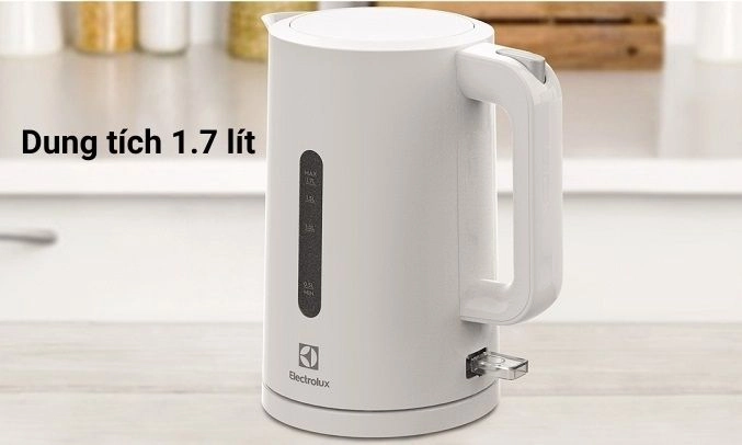 BÌNH ĐUN NƯỚC SIÊU TỐC ELECTROLUX 1.7L E2EK1-100W - binh dun sieu toc electrolux e2ek1 100w dung tich 1 7 lit 1 1