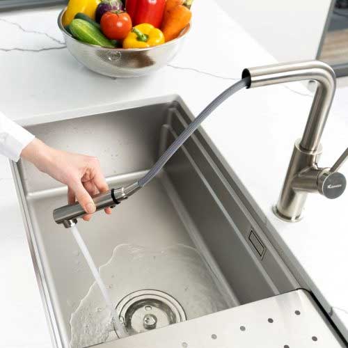 CHẬU RỬA BÁT CHỐNG XƯỚC KONOX WORKSTATION SINK – UNDERMOUNT SINK KN8644SU DEKOR