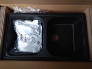 CHẬU GRANSTONE HAFELE HS19-GEN2R90 MÀU ĐEN 570.35.380 - chau da hafele HS GD8650 570.35.380 hinh thuc te 1