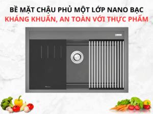 CHẬU RỬA BÁT KONOX ĐÁ GRANITE SINK TERRA 860S GREY - chau da konox terra 790s grey 4