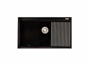 CHẬU RỬA BÁT KONOX ĐÁ GRANITE SINK TERRA 860S BLACK - chau da konox terra 860s black