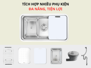 CHẬU RỬA BÁT CHỐNG XƯỚC KONOX WORKSTATION SINK KN8347SU DEKOR - chau inox konox kn8347su dekor 11