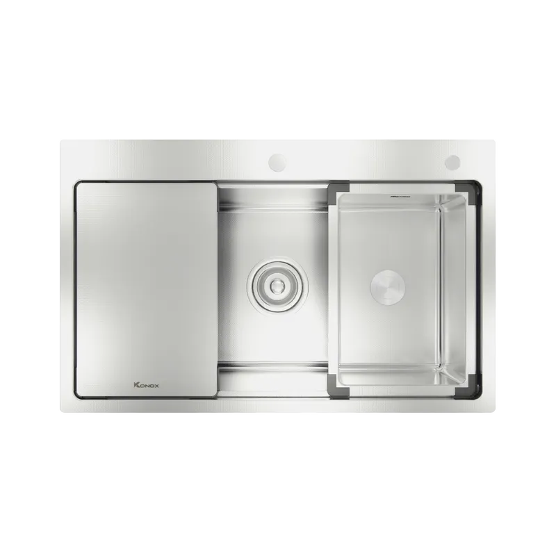 CHẬU RỬA BÁT CHỐNG XƯỚC KONOX WORKSTATION SINK – UNDERMOUNT SINK KN8146SU DEKOR - chau rua bat 1 ho chong xuoc kn8151ts dekor