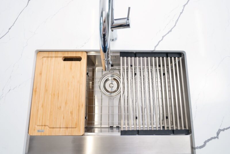 CHẬU RỬA BÁT KONOX WORKSTATION SINK – APRON SINK KN8051AS RETTA - chau rua bat 1 ho konox apron 5