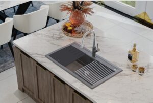 CHẬU RỬA BÁT KONOX ĐÁ GRANITE SINK TERRA 790S BLACK - chau rua bat Granite Konox TERRA 790S Black 1