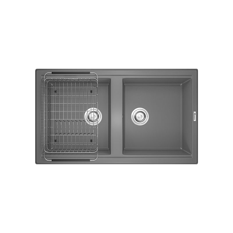 CHẬU RỬA BÁT KONOX GRANITE SINK PHOENIX 860 GREY - chau rua bat Granite Sink Phoenix 860 Grey 1