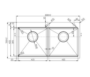 CHẬU RỬA BÁT KONOX WORKSTATION SINK – TOPMOUNT SINK KN8850TD - chau rua bat Workstation Sink Topmount Sink KN8850TD thong so ky thuat 1