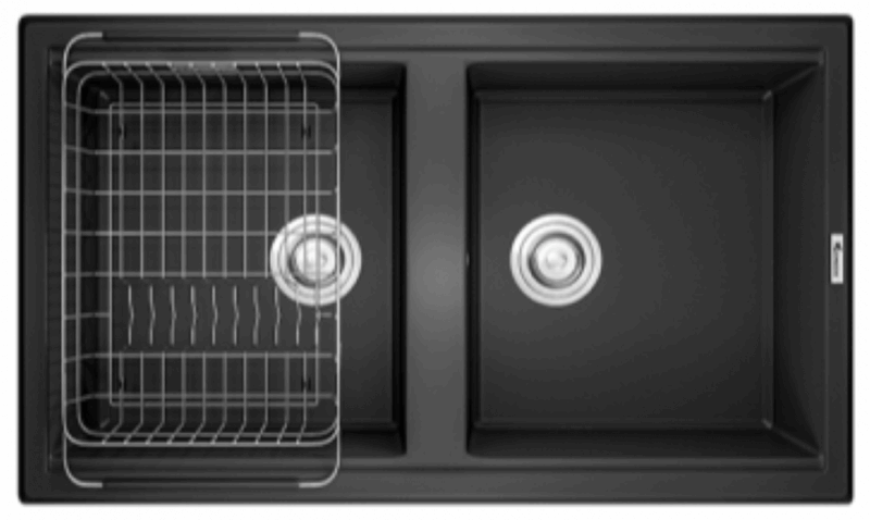 CHẬU RỬA BÁT KONOX GRANITE SINK PHOENIX SMART 860 BLACK - chau rua bat da granite 2 ho phoenix 500x500 Copy