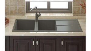 CHẬU RỬA BÁT KONOX GRANITE SINK LIVELLO SMART 1160 WHITE SILVER - chau rua bat granite sink Livello smart 1160 grey 800x800 3