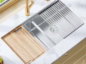 CHẬU RỬA BÁT KONOX WORKSTATION SINK – UNDERMOUNT SINK KN8046DUB - chau rua bat workstation sink undermount sink kn8046dub 6630 300x225 1