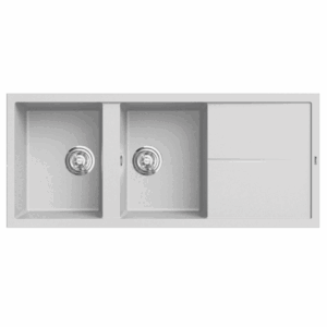 CHẬU RỬA BÁT KONOX GRANITE SINK PHOENIX 1160 GREY - chau rua chen da konox livello 1160 white silver 1