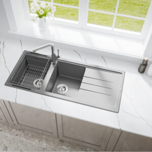 CHẬU RỬA BÁT KONOX GRANITE SINK PHOENIX 1160 WHITE SILVER - chau rua chen konox granite sink phoenix 1160 grey 2 2