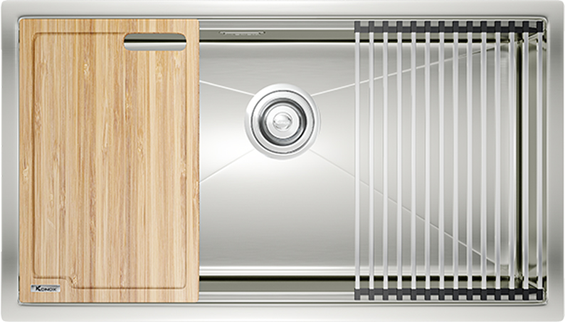 CHẬU RỬA BÁT KONOX WORKSTATION SINK – UNDERMOUNT SINK KN8046SU - chau rua konox kn8046su