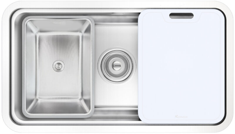 CHẬU RỬA BÁT CHỐNG XƯỚC KONOX WORKSTATION SINK KN8347SU DEKOR - chau rua konox kn8347su dekor