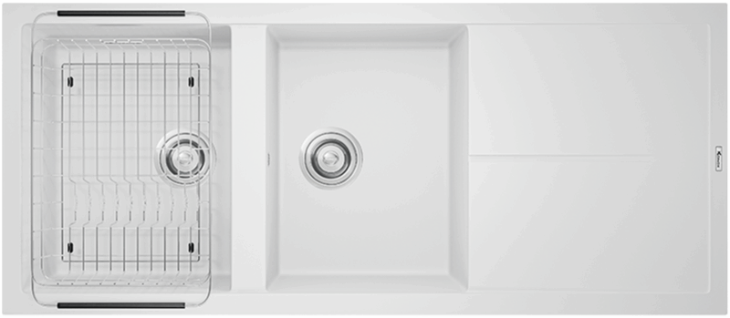 CHẬU RỬA BÁT KONOX GRANITE SINK LIVELLO SMART 1160 BLACK - chau rua konox livello 1160 silver