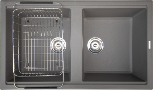 CHẬU RỬA BÁT KONOX GRANITE SINK PHOENIX 860 GREY - chau rua konox phoenix 860