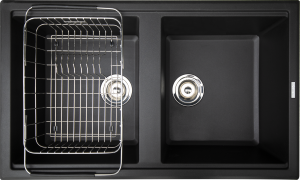 CHẬU RỬA BÁT KONOX GRANITE SINK PHOENIX SMART 860 BLACK - chau rua konox phoenix smart 860