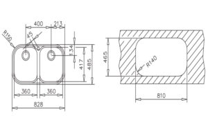 CHẬU RỬA TEKA STYLO 2B - chau rua stylo 2b kt
