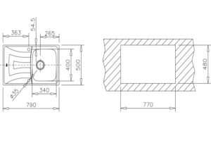 CHẬU RỬA TEKA UNIVERSO 79 1B 1D - chau rua universo 79 1b 1d kt