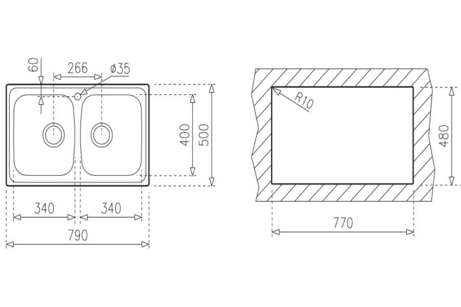 CHẬU RỬA TEKA UNIVERSO 79 2B - chau rua universo 79 2b kt