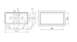 CHẬU RỬA TEKA CLASSIC 21-2 B - classic 21 2b ky thuat