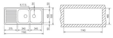 CHẬU RỬA INOX TEKA CLASSIC 1160.500 2B.1D (2C.1E) 10119023 - download 5