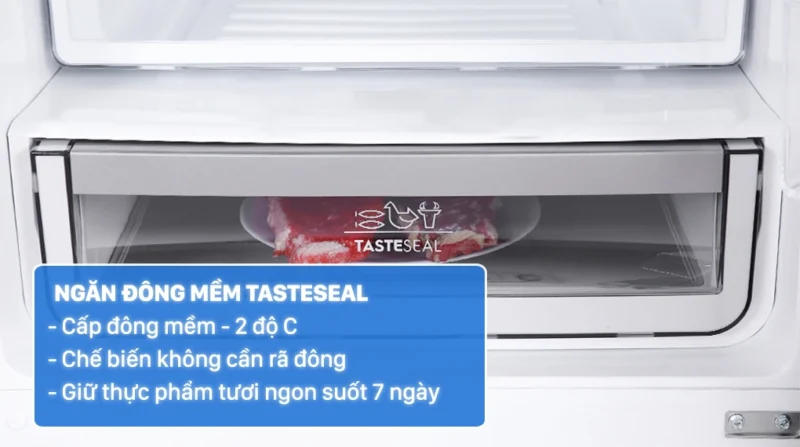 TỦ LẠNH ELECTROLUX NGĂN ĐÁ DƯỚI EBB3442K-A ULTIMATETASTE 300 308L MÀU BẠC ( CÓ NGĂN ĐÔNG MỀM)