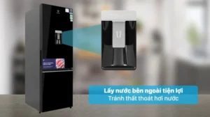 TỦ LẠNH ELECTROLUX NGĂN ĐÁ DƯỚI EBB3442K-H INVERTER ULTIMATETASTE 300 308L MÀU ĐEN BÓNG ( CÓ NGĂN ĐÔNG MỀM) - ebb3442k h 6 Copy