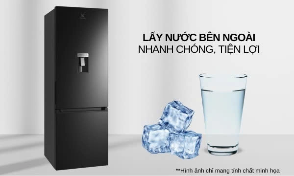 TỦ LẠNH ELECTROLUX NGĂN ĐÁ DƯỚI EBB3742M-H ULTIMATETASTE 300 335L