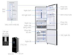 TỦ LẠNH ELECTROLUX NGĂN ĐÁ DƯỚI EBB3742K-H INVERTER ULTIMATETASTE 300 335L MÀU ĐEN BÓNG ( CÓ NGĂN ĐÔNG MỀM) - electrolux ebb3742k h note 2