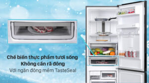 TỦ LẠNH ELECTROLUX NGĂN ĐÁ DƯỚI EBB3742K-A INVERTER ULTIMATETASTE 300 335L MÀU BẠC ( CÓ NGĂN ĐÔNG MỀM) - electrolux ebb3742k h11