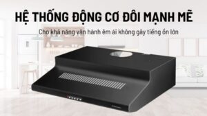 MÁY HÚT MÙI ELECTROLUX EFT6510K THIẾT KẾ MỎNG 60CM - electrolux eft6510k duoc trang bi he thong dong co doi manh me