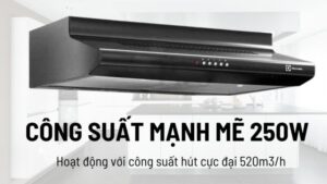 MÁY HÚT MÙI ELECTROLUX EFT6510K THIẾT KẾ MỎNG 60CM - electrolux eft6510k hoat dong voi cong suat manh me len toi 250w