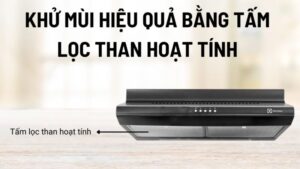 MÁY HÚT MÙI ELECTROLUX EFT6510K THIẾT KẾ MỎNG 60CM - electrolux eft6510k su dung tam loc than hoat tinh giup khu mui hieu qua 1