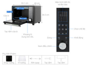 LÒ NƯỚNG ĐIỆN ĐỂ BÀN ELECTROLUX EOT40DBD 40L - electrolux eot40dbd 40 lit note
