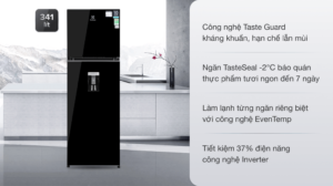 TỦ LẠNH ELECTROLUX NGĂN ĐÁ TRÊN 341 LÍT ETB3740K-H INVERTER ULTIMATETASTE 300 CÓ NGĂN ĐÔNG MỀM - ĐEN BÓNG - electrolux etb3740k h 280821 0614310 cfeb53c2d81442f787c40167c4e512da