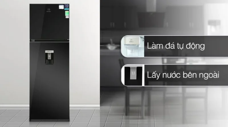 TỦ LẠNH ELECTROLUX NGĂN ĐÁ TRÊN 341 LÍT ETB3760K-H INVERTER ULTIMATETASTE 300 CÓ NGĂN ĐÔNG MỀM - ĐEN BÓNG - electrolux etb3760k h 291122 114426 64e792c77586466bbfe2a948ed0169fe