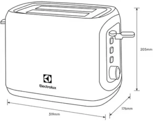MÁY NƯỚNG BÁNH MÌ ELECTROLUX ETS3505 - electrolux ets3505 1 2